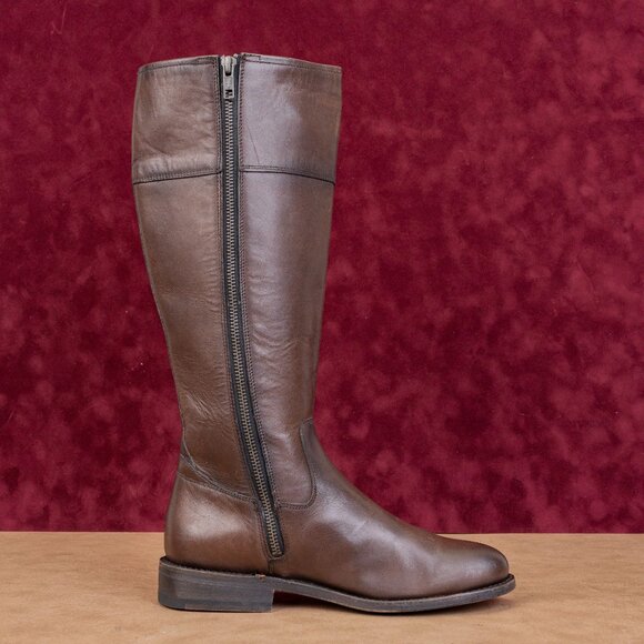 Frye Women Melissa DRing Dark Brown Leather Zip Riding Equestrian Boots sz 7 - Picture 10 of 10